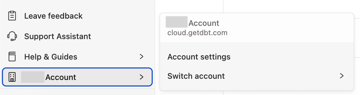Navigate to Account settings