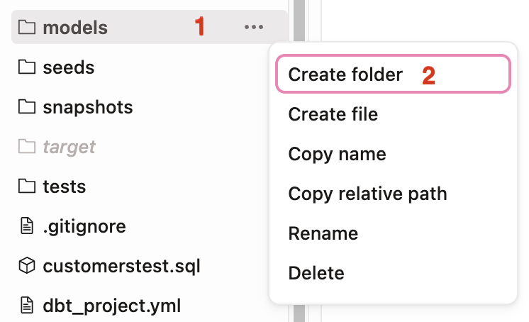 Create folder Create folder